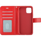 Hülle iPhone 14 Pro Max - Premium Flip Leder Tasche - Rot