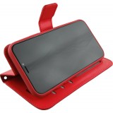 Hülle iPhone 16 Pro - Premium Flip Leder Tasche - Rot