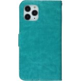 Fourre iPhone 16 Plus - Premium Flip cuir lisse porte-cartes - Turquoise