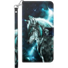 Fourre iPhone 15 Plus - 3D Flip Wolf Universe