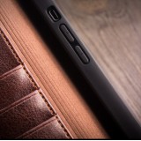 iPhone 7 / 8 / SE (2020, 2022) Case Hülle - Qialino Flip Echtleder - Braun