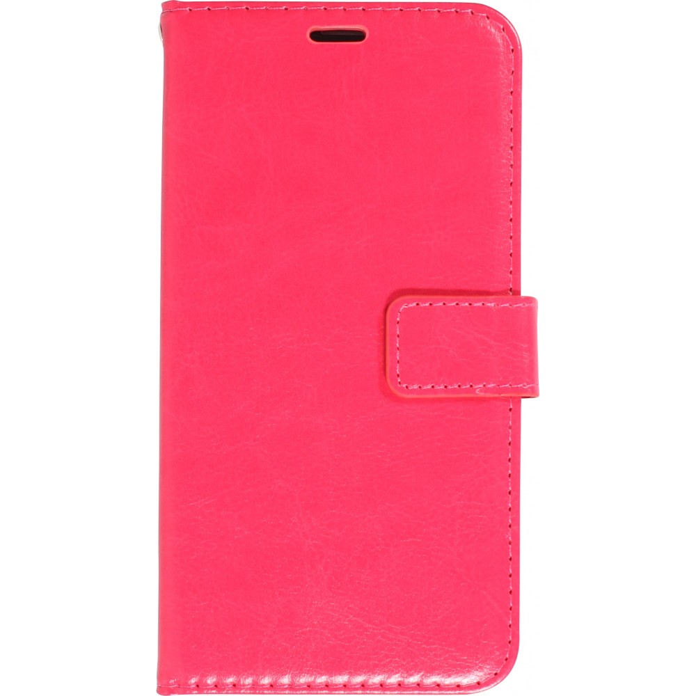 Hülle iPhone 16 Pro Max - Premium Flip Leder Tasche - Dunkelrosa