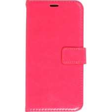 Hülle iPhone 16 Pro - Premium Flip Leder Tasche - Dunkelrosa