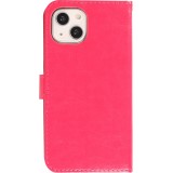 Fourre iPhone 14 Plus - Premium Flip cuir lisse porte-cartes - Rose foncé