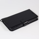 iPhone 14 Case Hülle - Premium Flip Leder Tasche - Schwarz