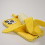 iPhone 13 Pro Case Hülle - Lustige Spass Hülle 3D Banane - Gelb