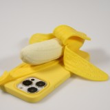 iPhone 13 Pro Case Hülle - Lustige Spass Hülle 3D Banane - Gelb