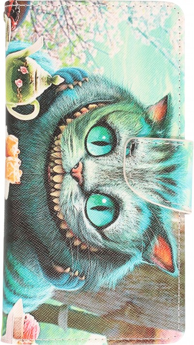 iPhone 13 Pro Case Hülle - Premium Wallet Flip-Magnetverschluss und Kartenfach - Cheshire Cat