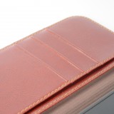 Fourre iPhone 16 Plus - Flip Qialino Classic Wallet cuir véritable - Brun