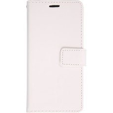 Fourre iPhone 16 Plus - Premium Flip cuir lisse porte-cartes - Blanc