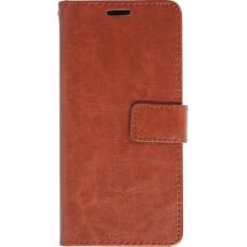 Hülle iPhone 16 Plus - Premium Flip Leder Tasche - Braun