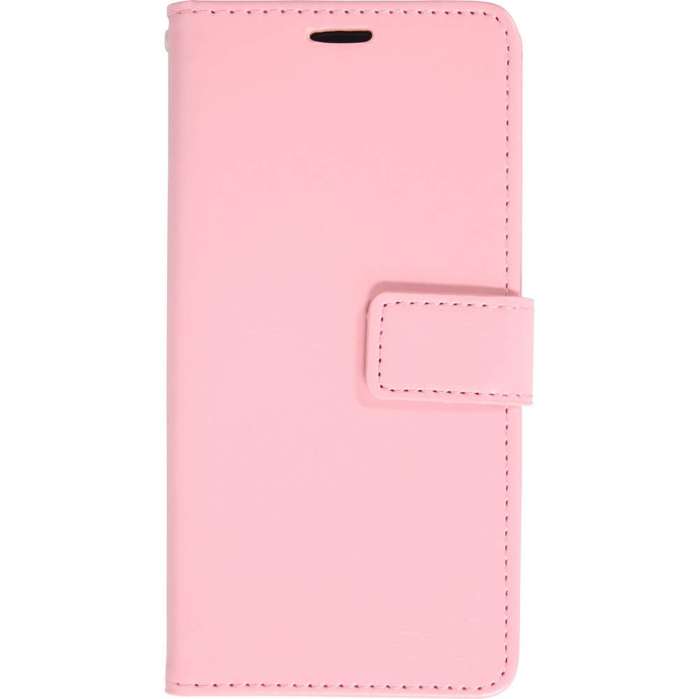 Hülle iPhone 16 Plus - Premium Flip Leder Tasche - Hellrosa