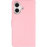 Hülle iPhone 16 Plus - Premium Flip Leder Tasche - Hellrosa