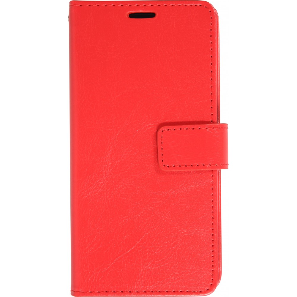 Hülle iPhone 16 Plus - Premium Flip Leder Tasche - Rot