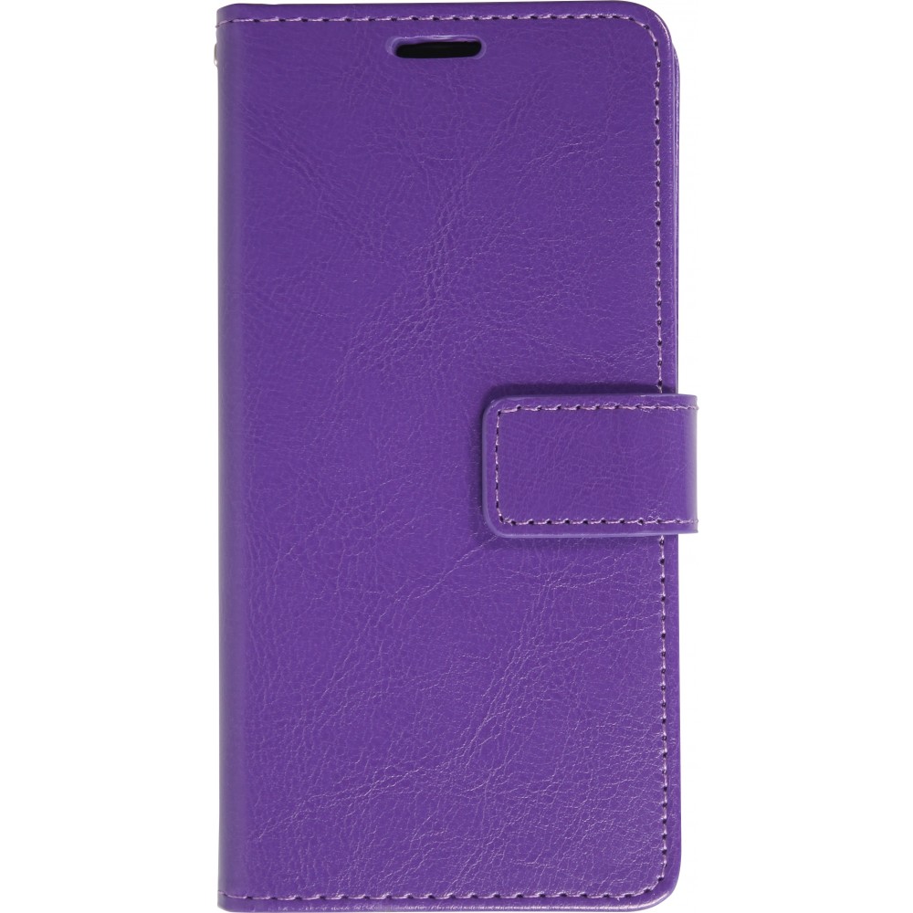 Fourre iPhone 16 Plus - Premium Flip cuir lisse porte-cartes - Violet