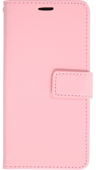 Fourre iPhone 16 - Premium Flip cuir lisse porte-cartes - Rose clair