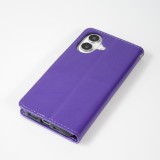 Hülle iPhone 16 - Premium Flip Leder Tasche - Violett