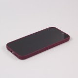 Housse iPhone 15 Plus - Coque en silicone souple avec MagSafe et protection pour caméra - Bordeaux