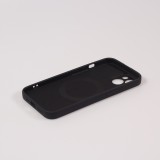 iPhone 14 Pro Case Hülle - Soft-Shell silikon cover mit MagSafe und Kameraschutz - Schwarz