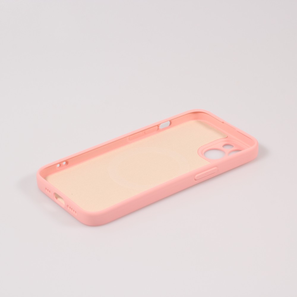 iPhone 15 Plus Case Hülle - Soft-Shell silikon cover mit MagSafe und Kameraschutz - Rosa