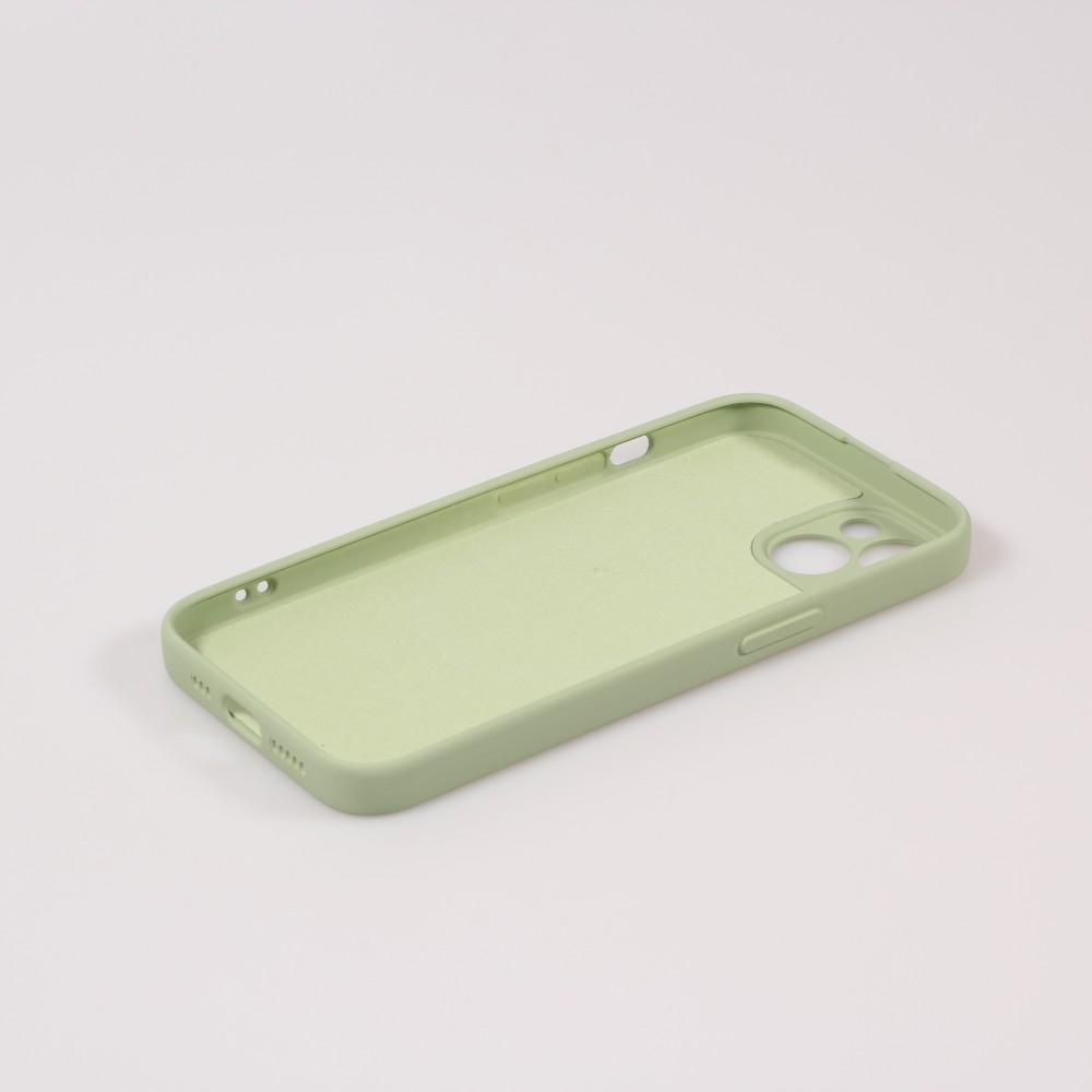 Housse iPhone 15 - Coque en silicone souple avec MagSafe et protection pour caméra - Vert