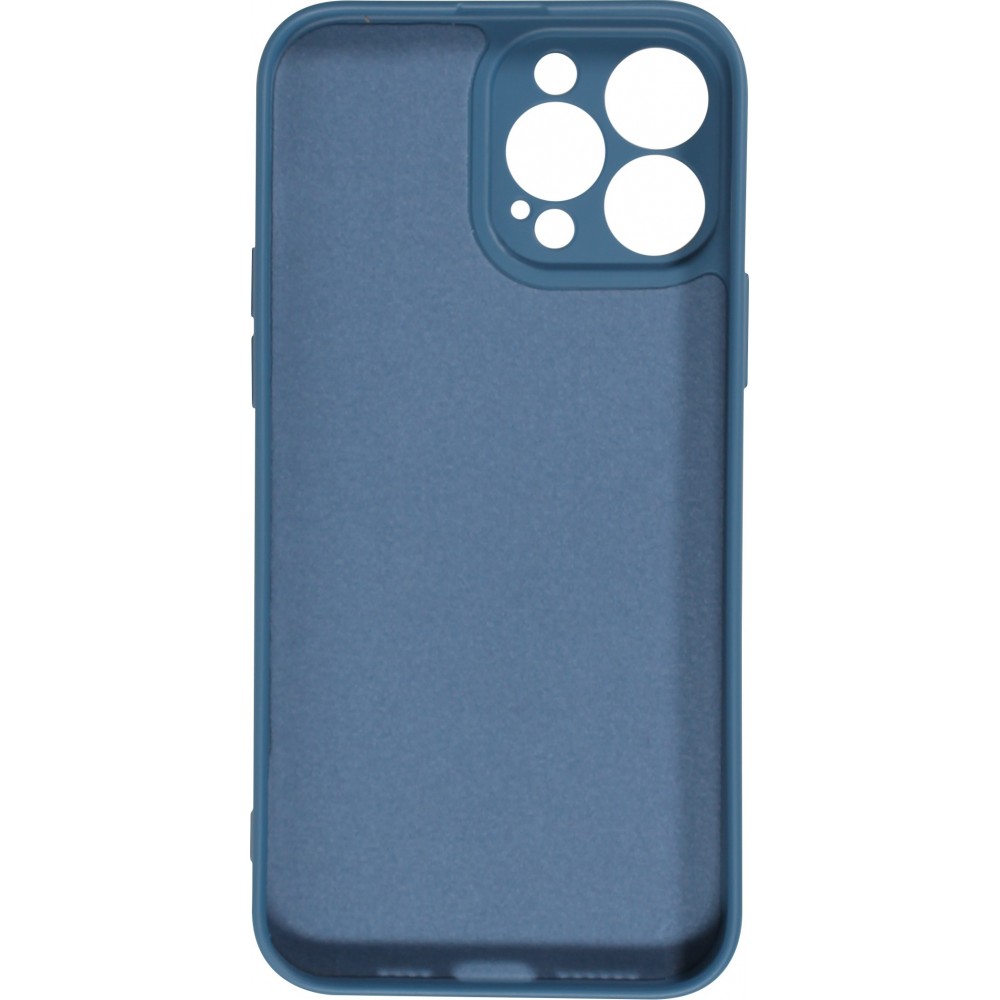 iPhone 15 Pro Max Case Hülle - Soft-Shell silikon cover mit MagSafe und Kameraschutz - Blau