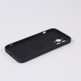 iPhone 13 Pro Max Case Hülle - Soft-Shell silikon cover mit MagSafe und Kameraschutz - Schwarz