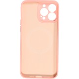 iPhone 13 Pro Max Case Hülle - Soft-Shell silikon cover mit MagSafe und Kameraschutz - Rosa