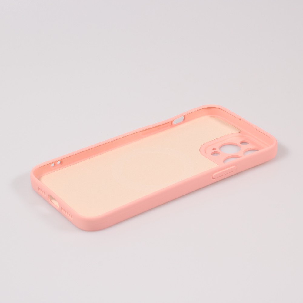 iPhone 13 Pro Max Case Hülle - Soft-Shell silikon cover mit MagSafe und Kameraschutz - Rosa