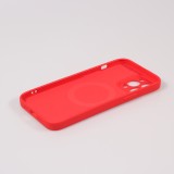 iPhone 13 Pro Max Case Hülle - Soft-Shell silikon cover mit MagSafe und Kameraschutz - Rot