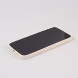 Housse iPhone 15 Pro Max - Coque en silicone souple avec MagSafe et protection pour caméra - Vanille