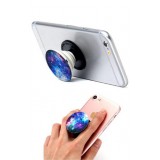 Pop Socket Carbone - Austauschbare Finger & Einhand Halterung für Smartphone / Tablets - Carbon