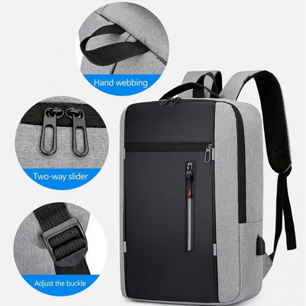 Universal Travel Urban Backpack waterproof - Transport Rucksack für Notebook 15.6 Zoll (MacBook, HP, Acer) - Schwarz