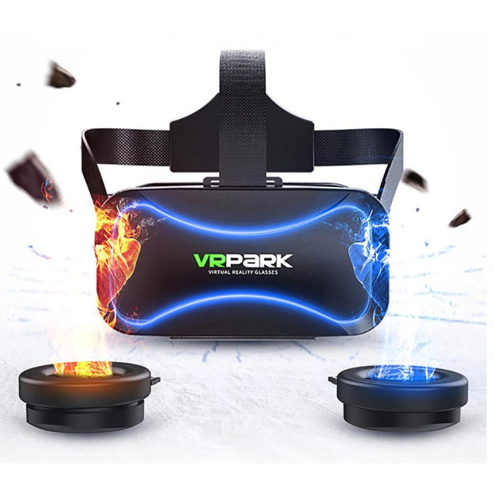 VR PARK 3D VR Virtual Reality Brille + Kopfhörer - Schwarz