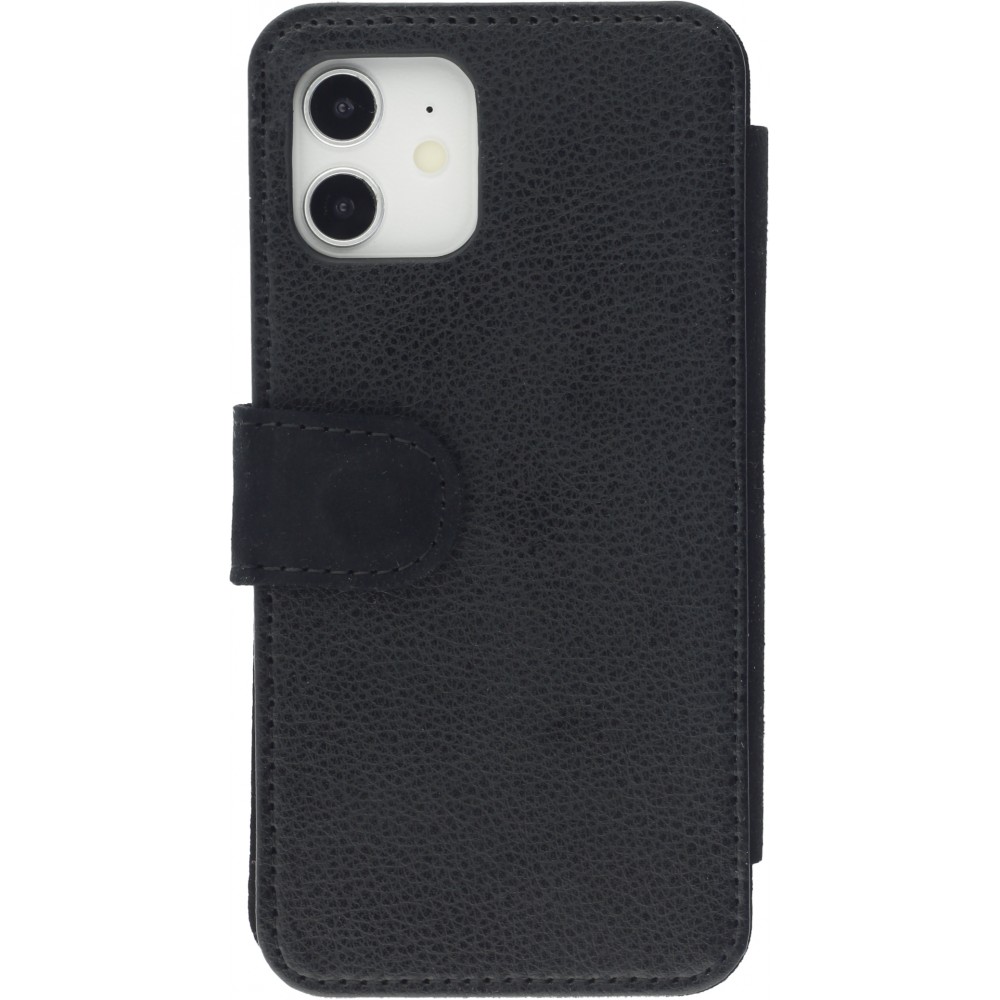 iPhone 12 / 12 Pro Case Hülle - Wallet schwarz Mom 2024 kleine Herzen