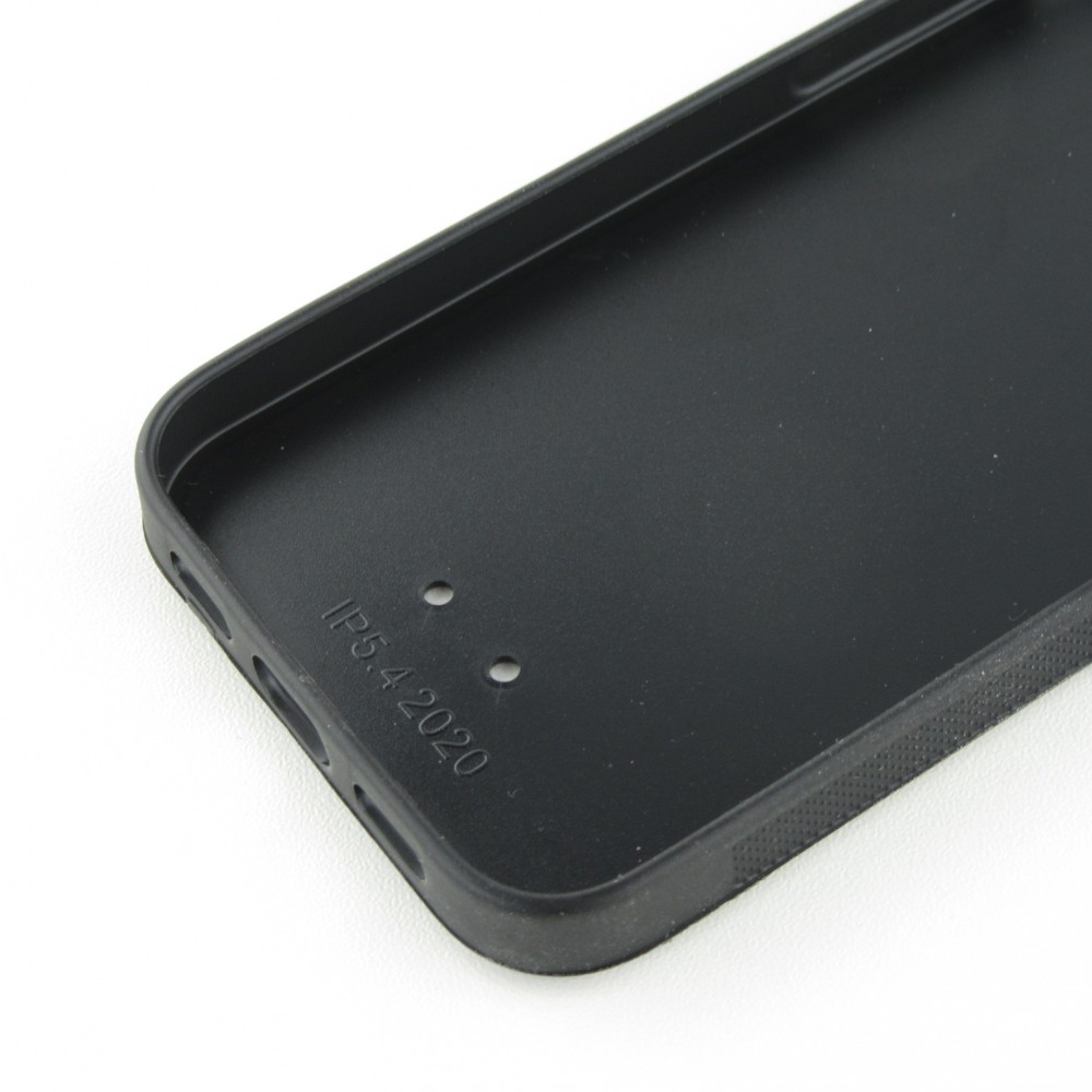 iPhone 12 mini Case Hülle - Silikon schwarz Schwarze Katze Spaziergang