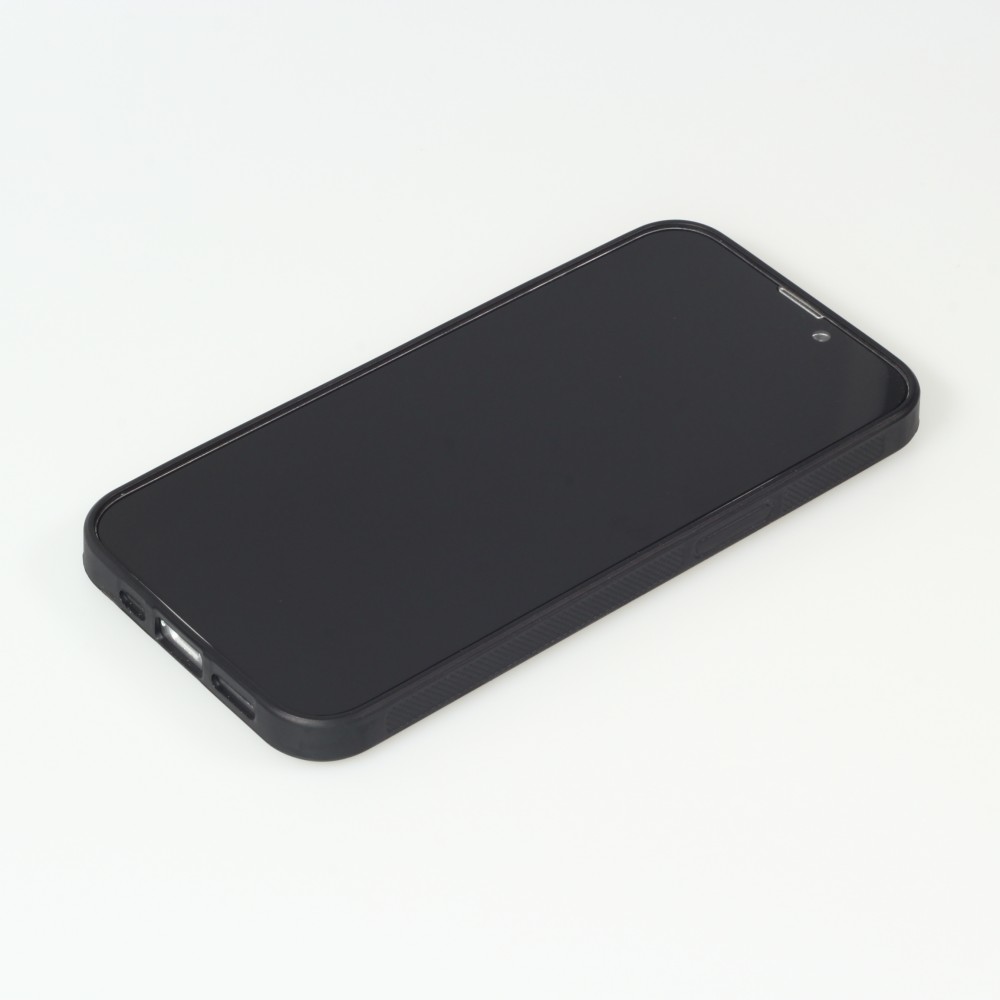 iPhone 15 Case Hülle - Silikon schwarz Weihnachten 2023 Minimalistischer Weihnachtsmann