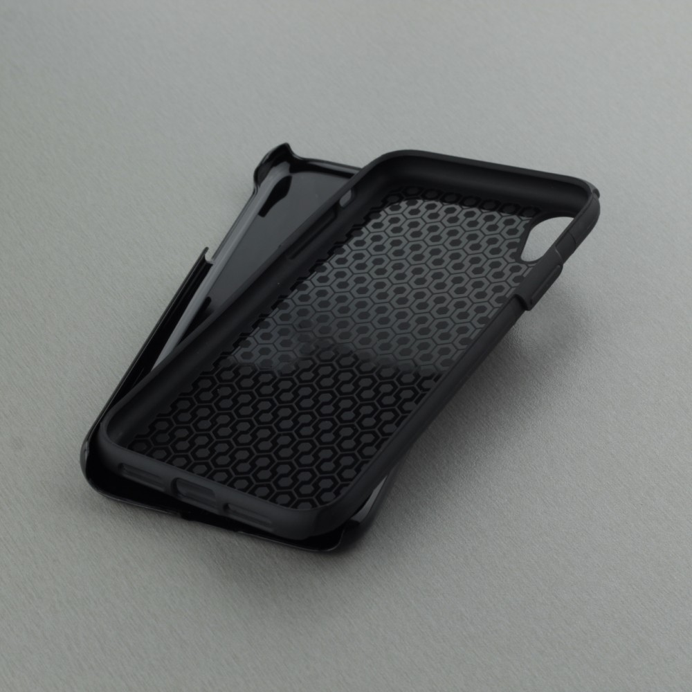 iPhone XR Case Hülle - Hybrid Armor schwarz Drache Fliegend Wald Schatz