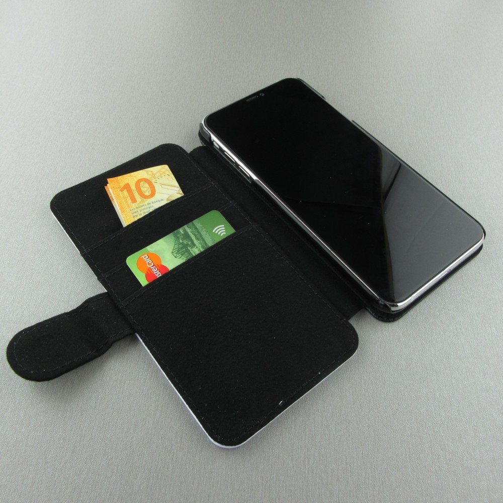 iPhone XR Case Hülle - Wallet schwarz Schweiz Away personalisierbares Fussballtrikot