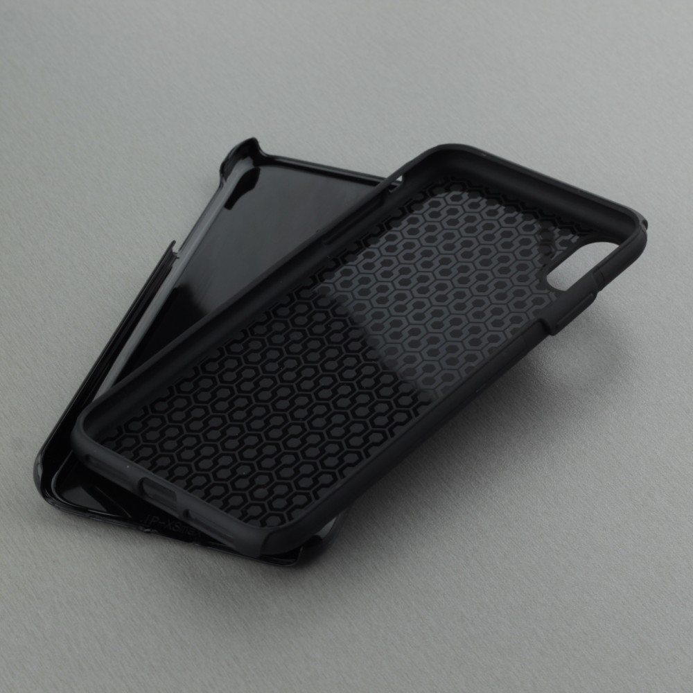 iPhone Xs Max Case Hülle - Hybrid Armor schwarz Valentin 2024 Liebe unter dem Mond