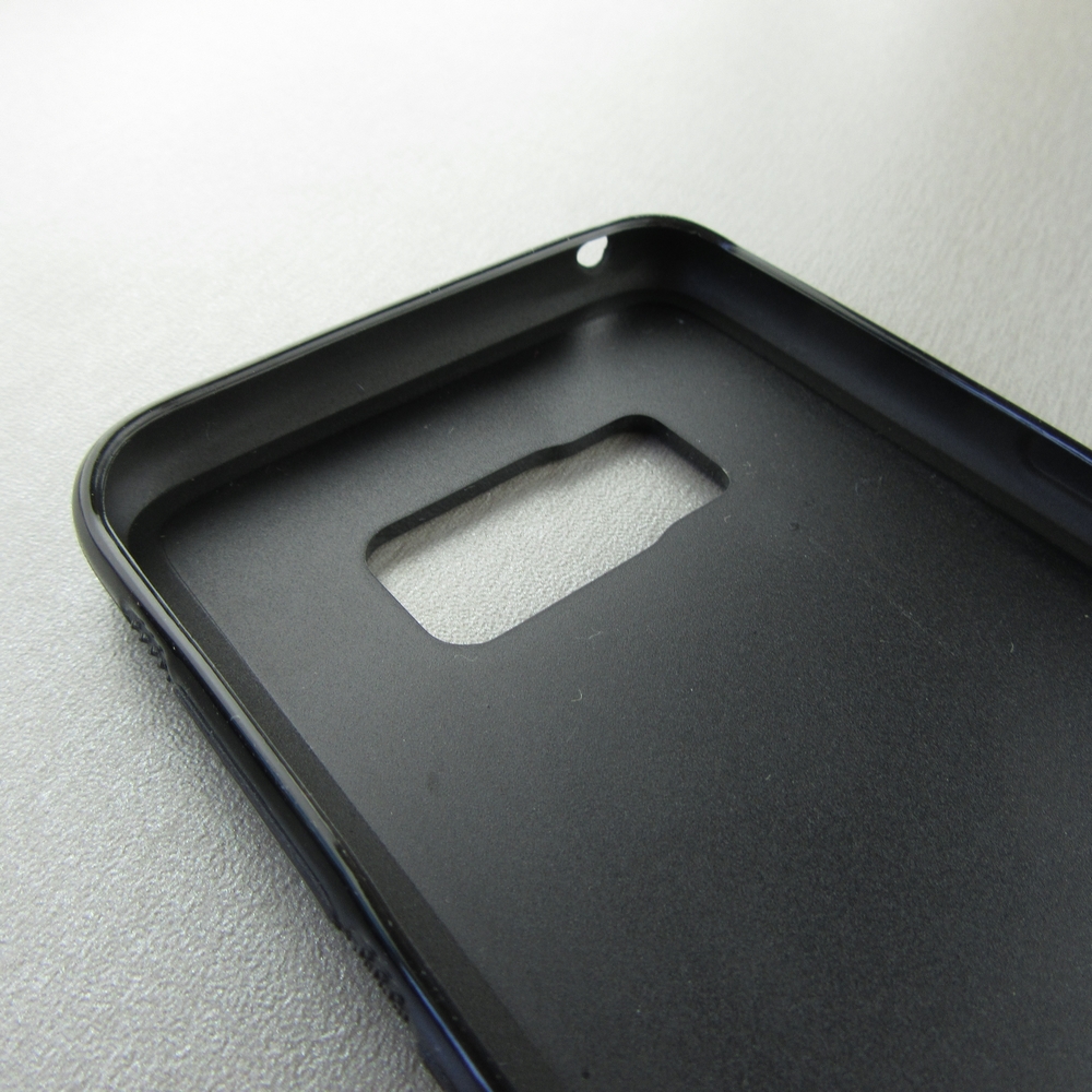 Samsung Galaxy S8 Case Hülle - Silikon schwarz Schneeflocke Solar Glanz